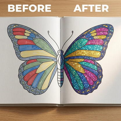 Duo Glitzer Acrylmarker – 2 Farben pro Stift