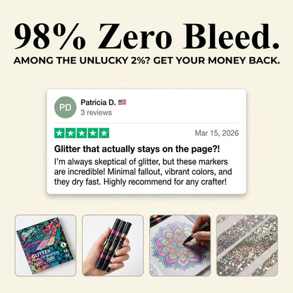 Duo Glitzer Acrylmarker – 2 Farben pro Stift