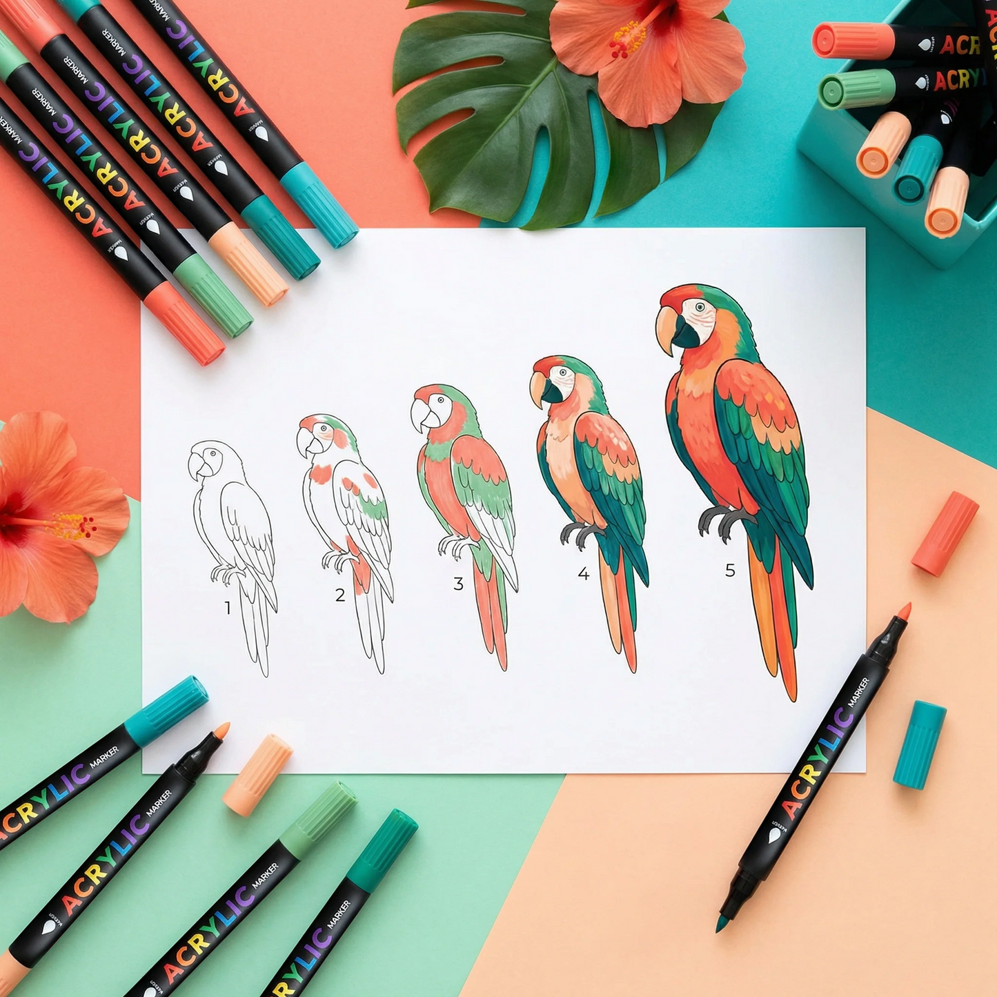 Duo Acrylmarker – 2 Farben pro Stift