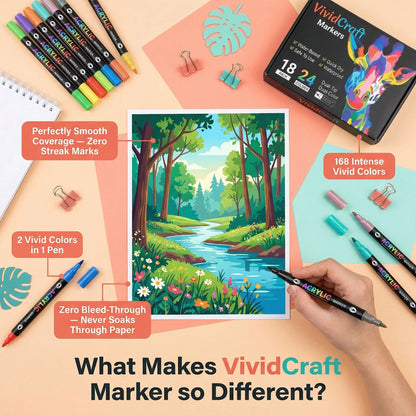 Duo Acrylmarker – 2 Farben pro Stift