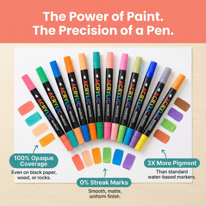 Duo Acrylmarker – 2 Farben pro Stift