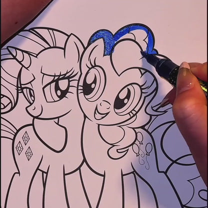 Duo Glitzer Acrylmarker – 2 Farben pro Stift